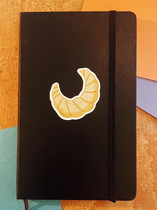 Croissant Vinyl Sticker wasserfest - Süßer Bakery Aufkleber für Laptop Flasche Journal - Französisches Gebäck Sticker Food Art