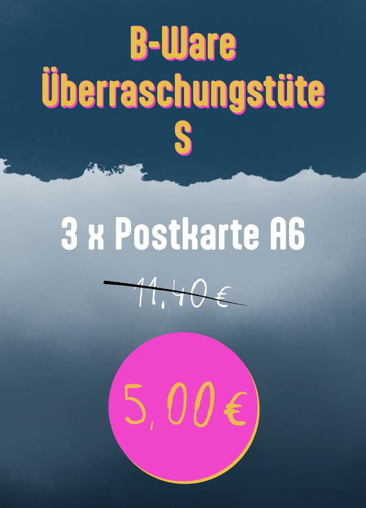B-Ware Überraschungstüte S – 3 nachhaltige Postkarten mit Charme | Eco Paper Mix | Vintage Grußkarten Set