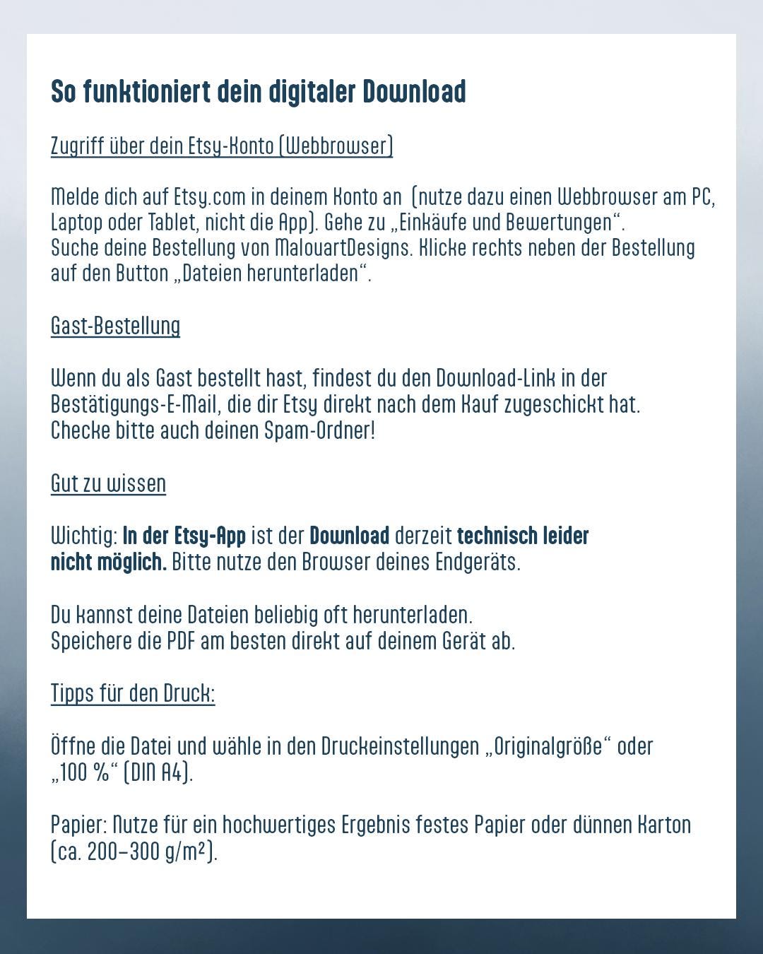 Muttertagskarte Digital zum Ausdrucken – Last Minute Geschenk Mama – Klappkarte PDF Download – „Wie schön dass es dich gibt“ – DIY Karte