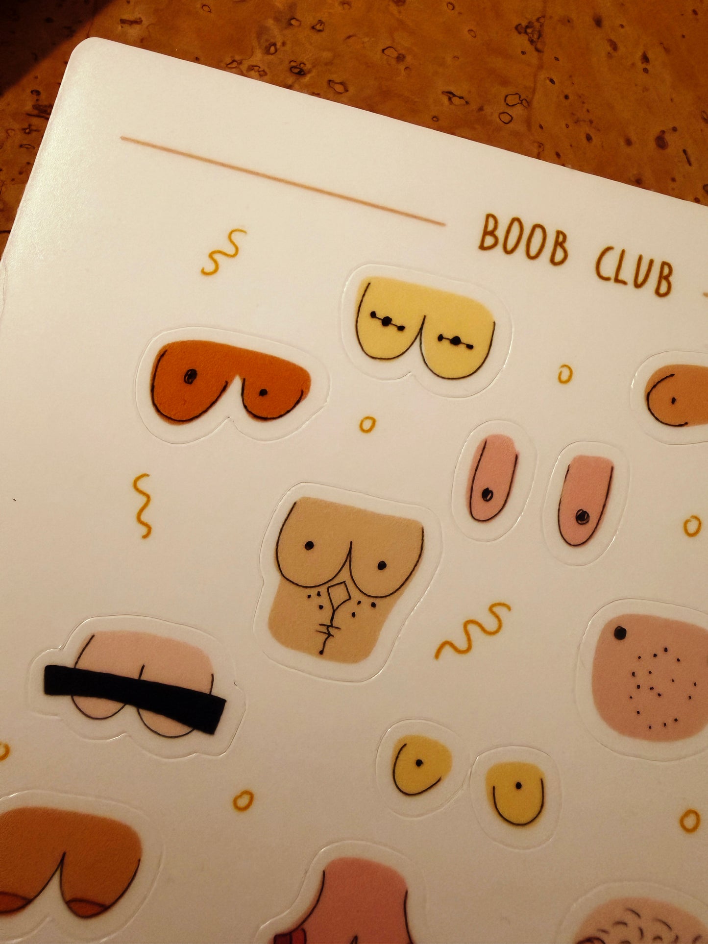 Sticker Sheet BOOB CLUB – Body Positivity & Diversity Aufkleber