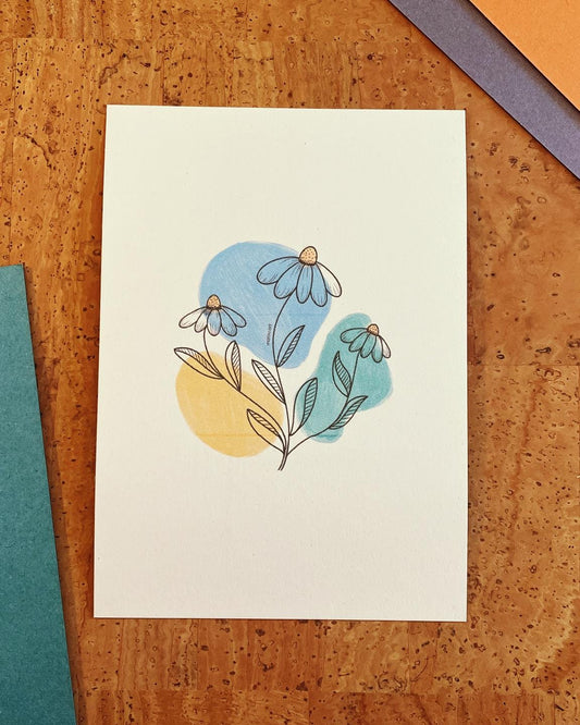 Postkarte A6 Flowers | Digitaldruck | individuelles Papier | nachhaltiger Druck