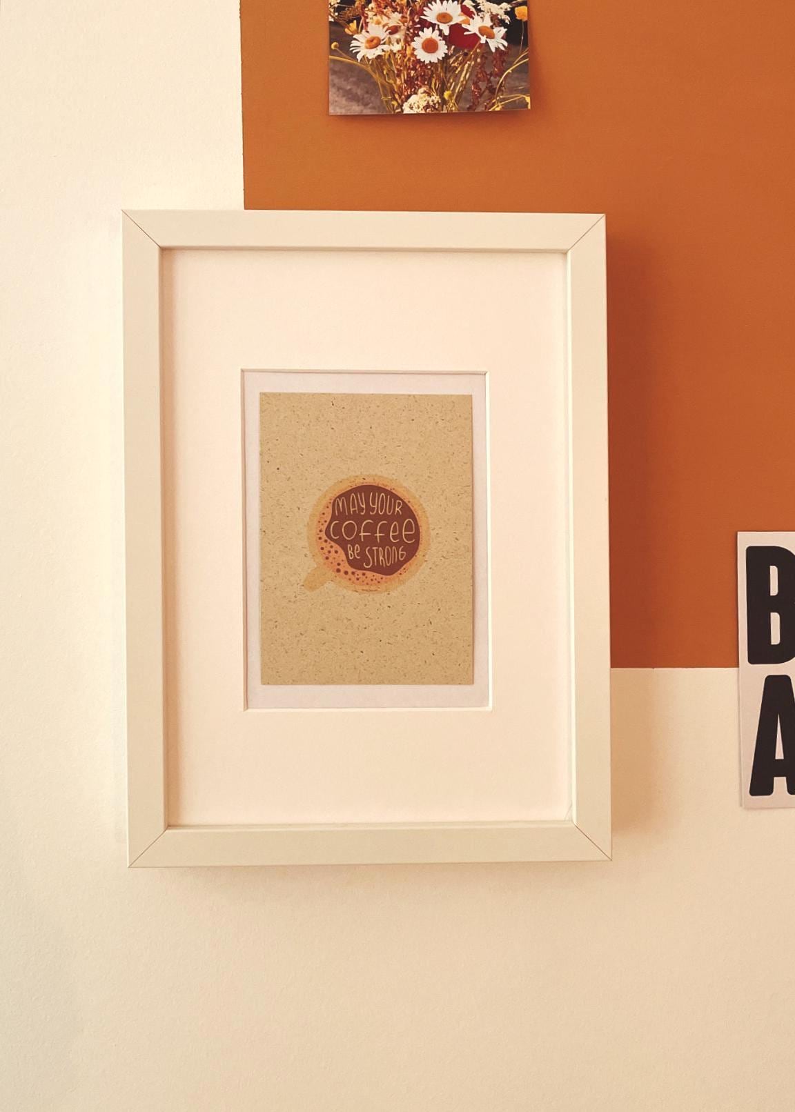 Postkarte A6 coffee strong | coffee lover gift | Kaffee Postkarte Geschenk | Slow morning coffee Club Card | Espresso lover Art