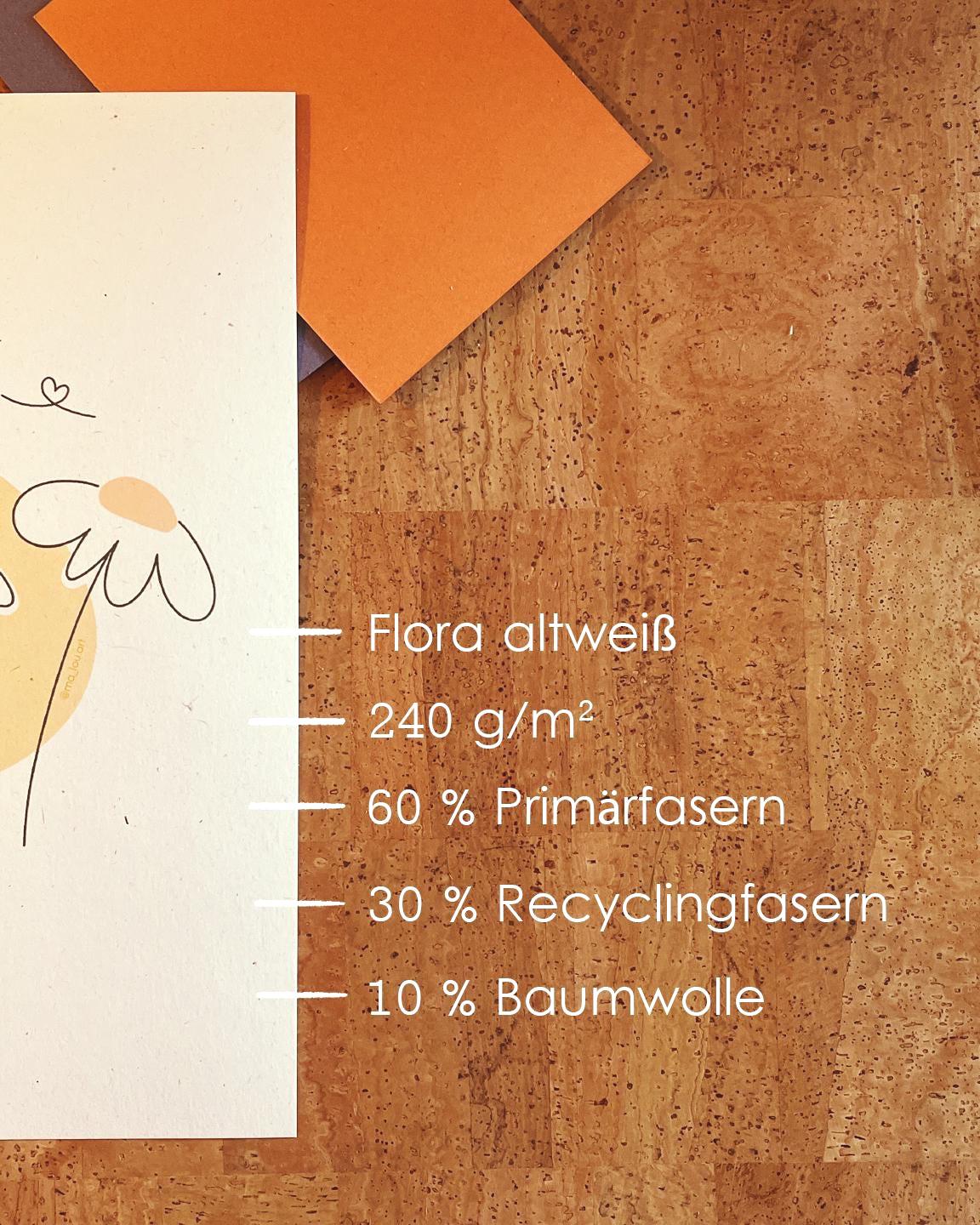 Süße Blumen Biene Kunstdruck A4/A5 - Minimalistisches Gänseblümchen Poster nachhaltig - Spring Vibes Wandbild - Niedliche Natur Art