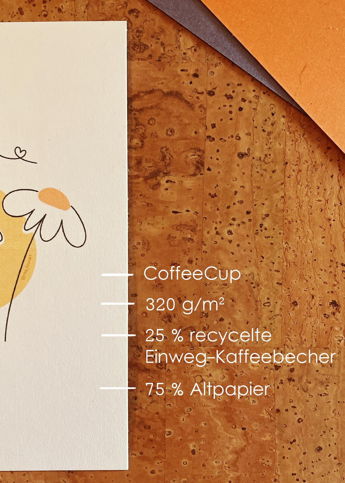 Postkarte Flowers & Bee auf nachhaltigem Papier – Süße Grußkarte für jeden Anlass – Botanische Illustration – Geschenk für Naturfreunde – A6