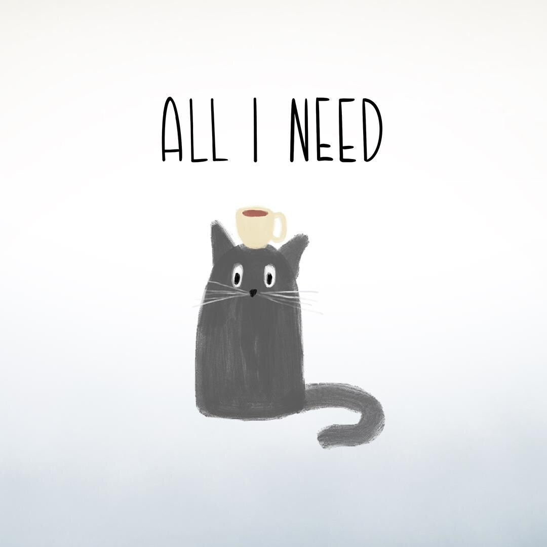 Wasserfester Vinyl Sticker "Coffee Cat" | 3 x 4 cm | digitale Illustration | bulletjournal | bottle sticker | planner sticker
