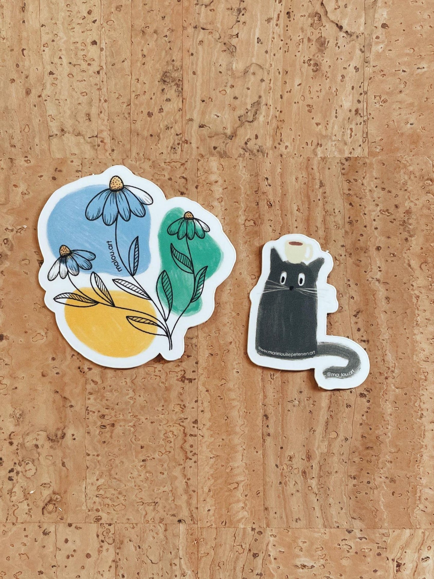Wasserfester Vinyl Sticker "Coffee Cat" | 3 x 4 cm | digitale Illustration | bulletjournal | bottle sticker | planner sticker