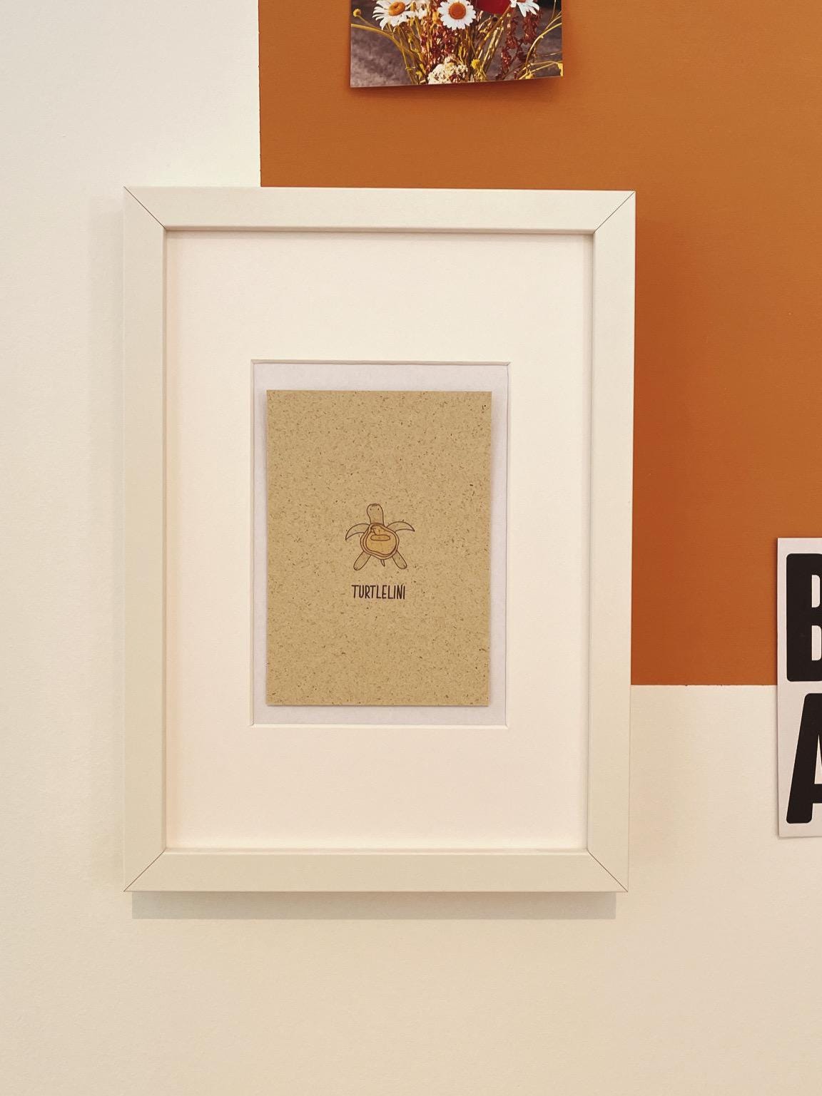 Postkarte A6 Schildkröte Tortellini | Turtlelini | süßer Spruch | Pasta Liebhaber Geschenk | cute turtle Karte |  Küchendeko Wall Art