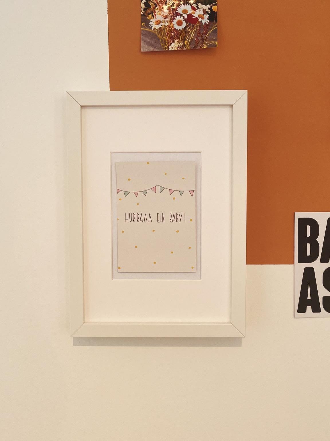 Postkarte „Hurraaa ein Baby!" – Liebevolle Glückwunschkarte zur Geburt auf nachhaltigem Papier | Baby Birth Gift Celebration Card