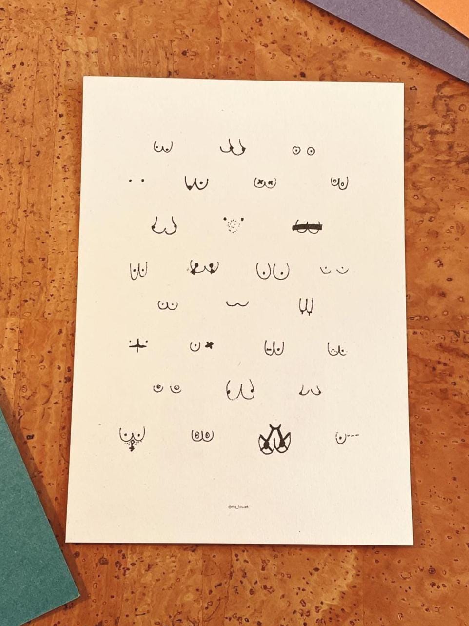 All Boobs are Beautiful Postkarte A6 | Body Positive Kunst | Selbstliebe Geschenk | Feminismus Deko | Custom Empowerment Print