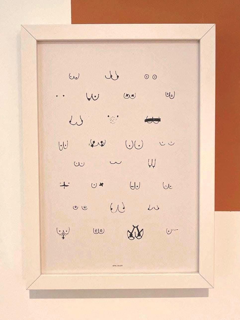 All Boobs Are Beautiful Digitaldruck A4/A5 - Body Positivity Poster nachhaltig - Female Empowerment Wandbild - Körperakzeptanz Art Print
