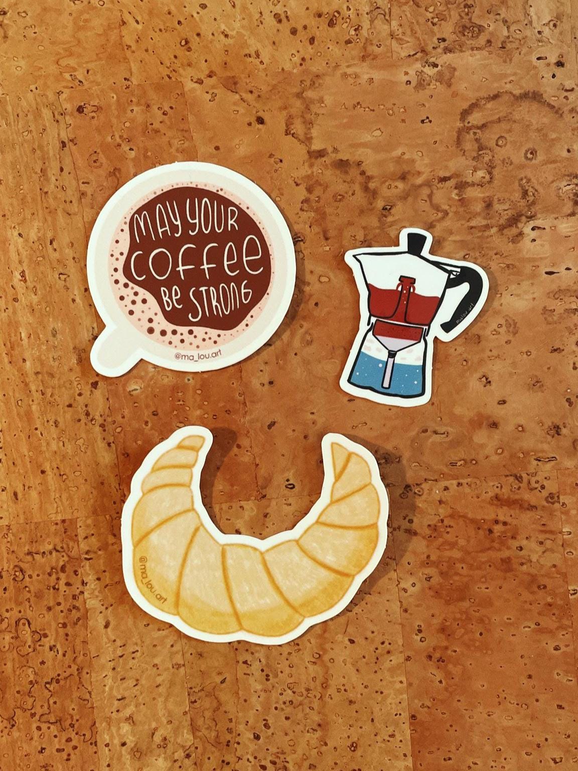 Bialetti Espressokanne Vinyl Sticker 4x3cm | Kaffee Aufkleber wasserfest | Moka Pot Decal | Retro Kaffee Design | Glänzender Vinyl Sticker