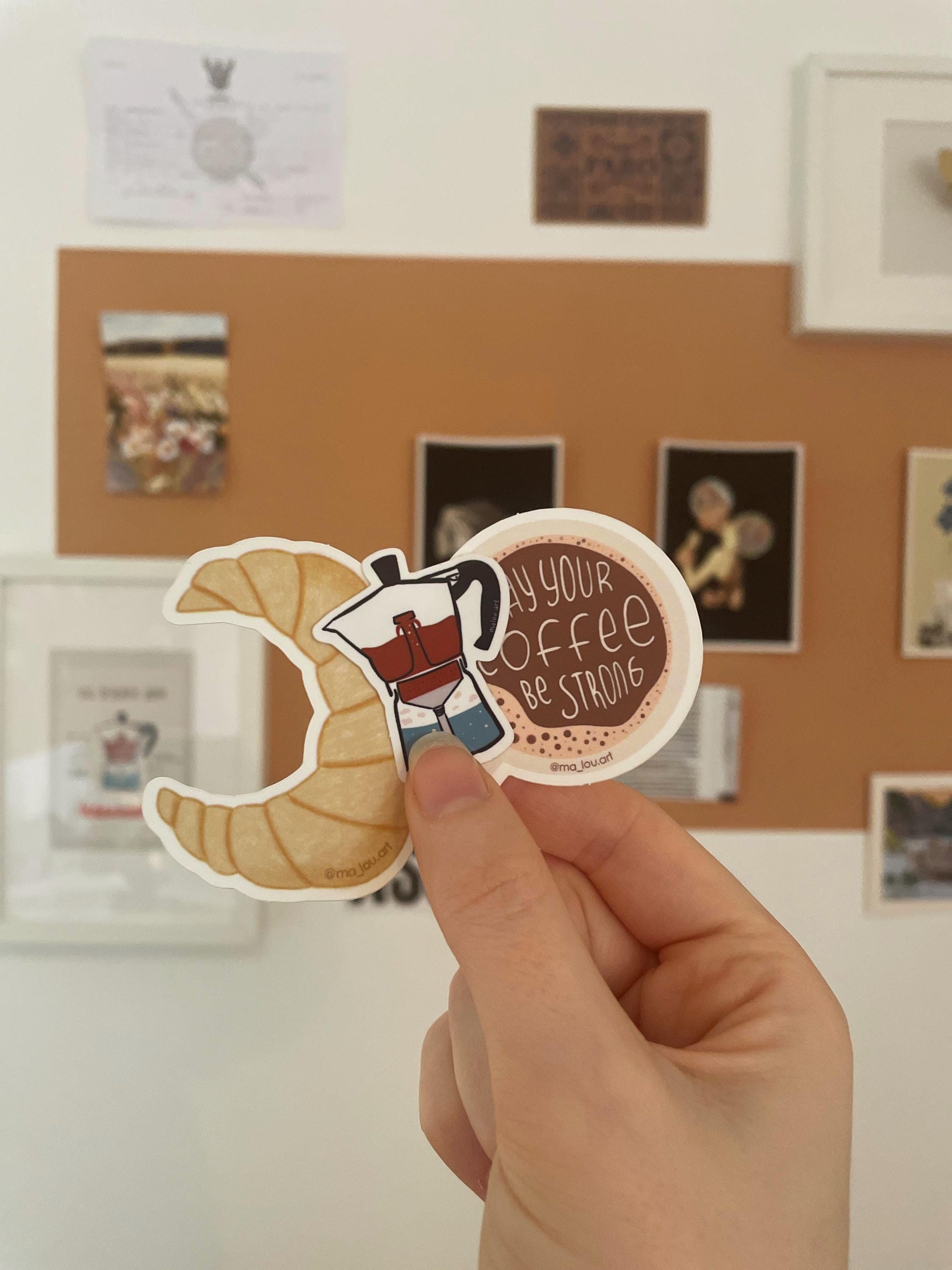 Vinyl-Sticker Set Coffee Vibes – 3 Kaffee & Frühstück Sticker für Kaffeeliebhaber