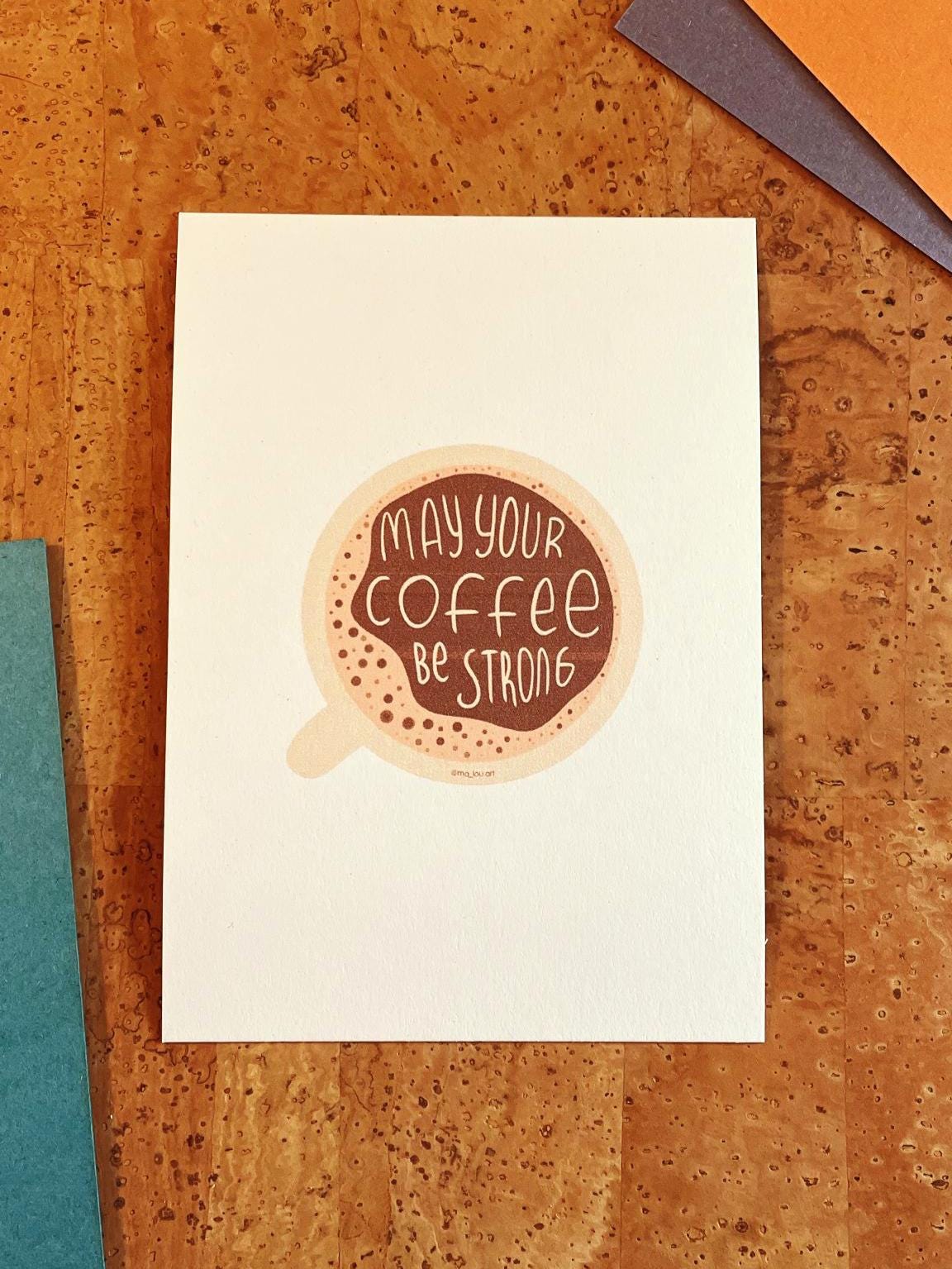 Coffee Lover Postkarten Set 3er | Bialetti Anleitung | Coffee Quote | Kawaii Kaffee Karten | Kaffee Deko | Nachhaltige Postkarten A6