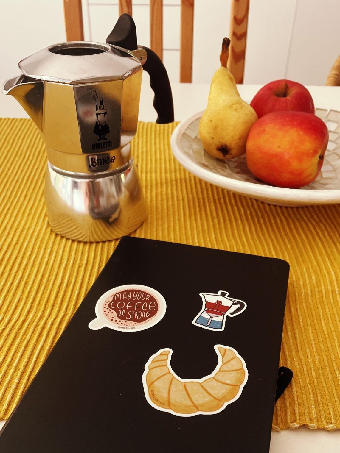 Vinyl-Sticker Set Coffee Vibes – 3 Kaffee & Frühstück Sticker für Kaffeeliebhaber